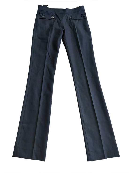 Giambattista Valli Pants - NWT GIAMBATTISTA VALLI High-Waist Wool Tailored Trousers In Navy Blue Size 38